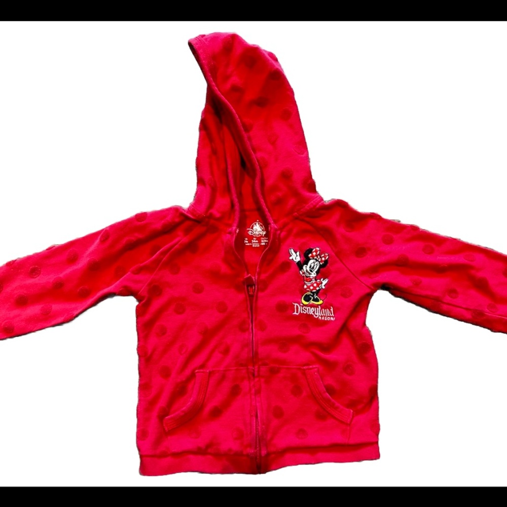 Disney Parks Toddler's Hoodie , Minnie Mouse Zip-Up Hoodie 24 months,used